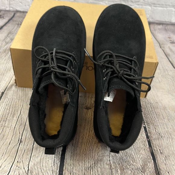 Koolaburra by UGG Women’s Advan Lace Up Suede Boot Faux Fur Black 11 NEW - Picture 6 of 8